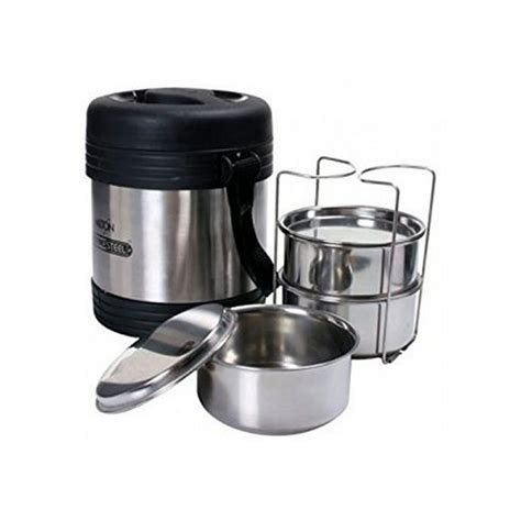 thermosteel legend 3 container stainless steel tiffin box|milton legend thermosteel tiffin.